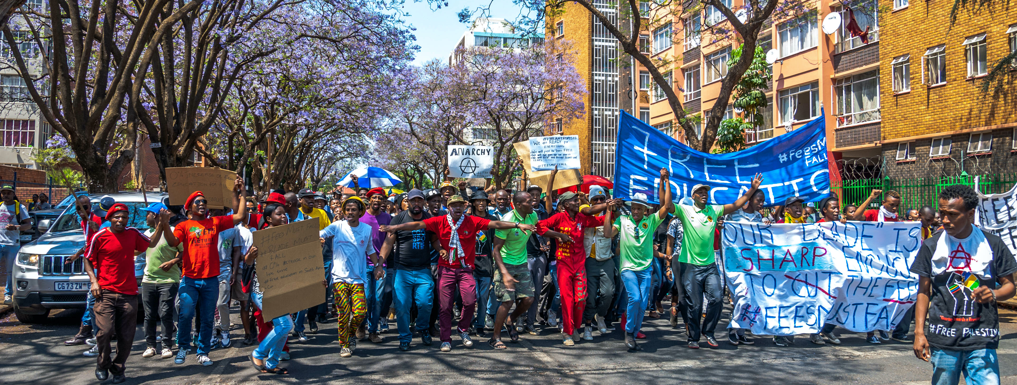 Image of the Fees Must Fall protest, Pretoria South Africa. Editorial credit: paul saad / Shutterstock.com